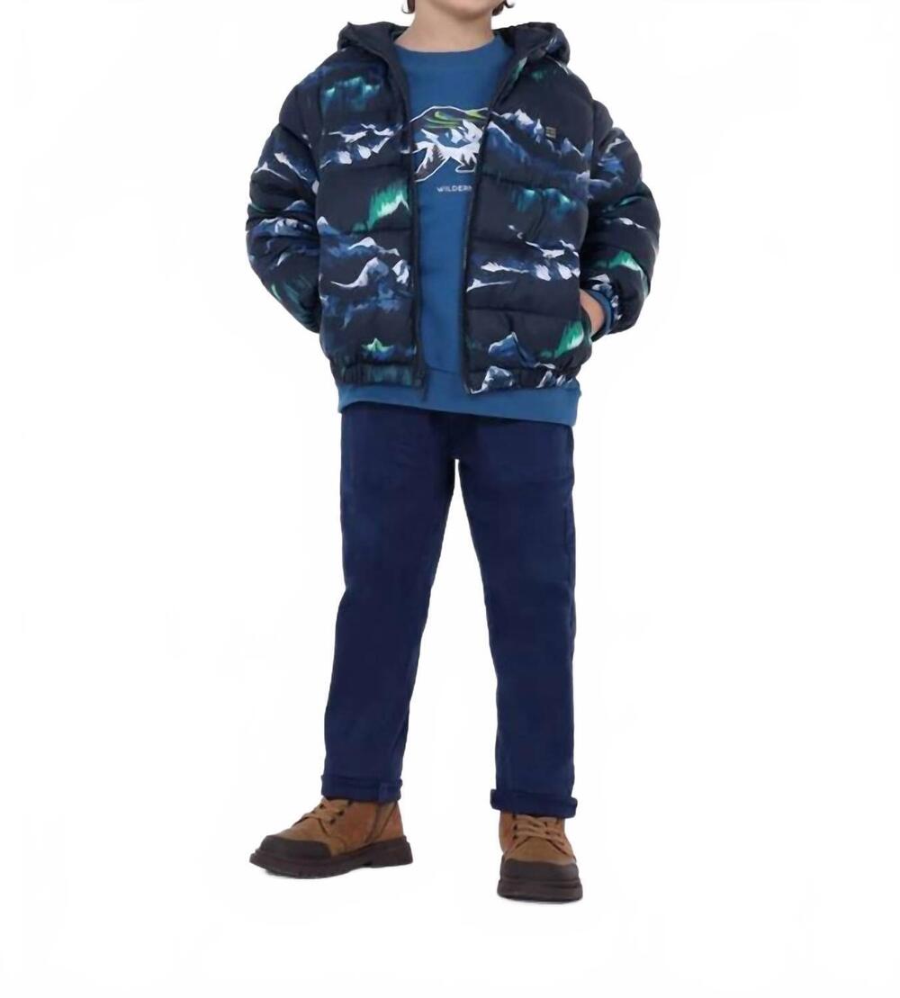 NEW MAYORAL boys reversible coat in deep blue